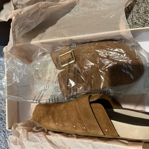 NWT Loeffler Randall Jayden Studded Suede Clogs - Picture 4 of 5